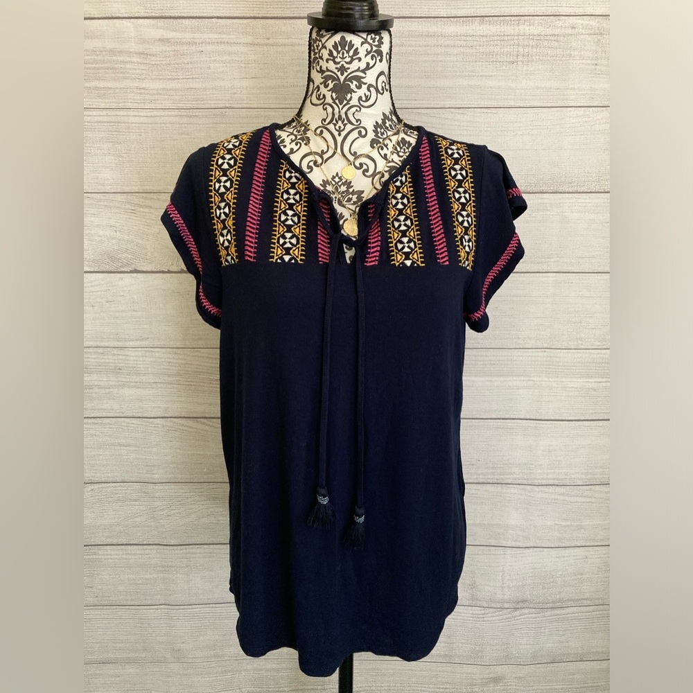 Adrianna Papell | Women’s Embroidered Ruffle Sleeve Blouse